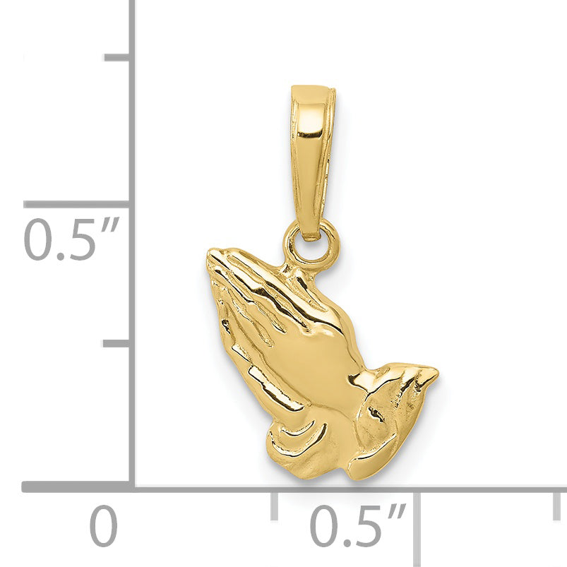 10K Yellow Gold 10K Praying Hands Pendant