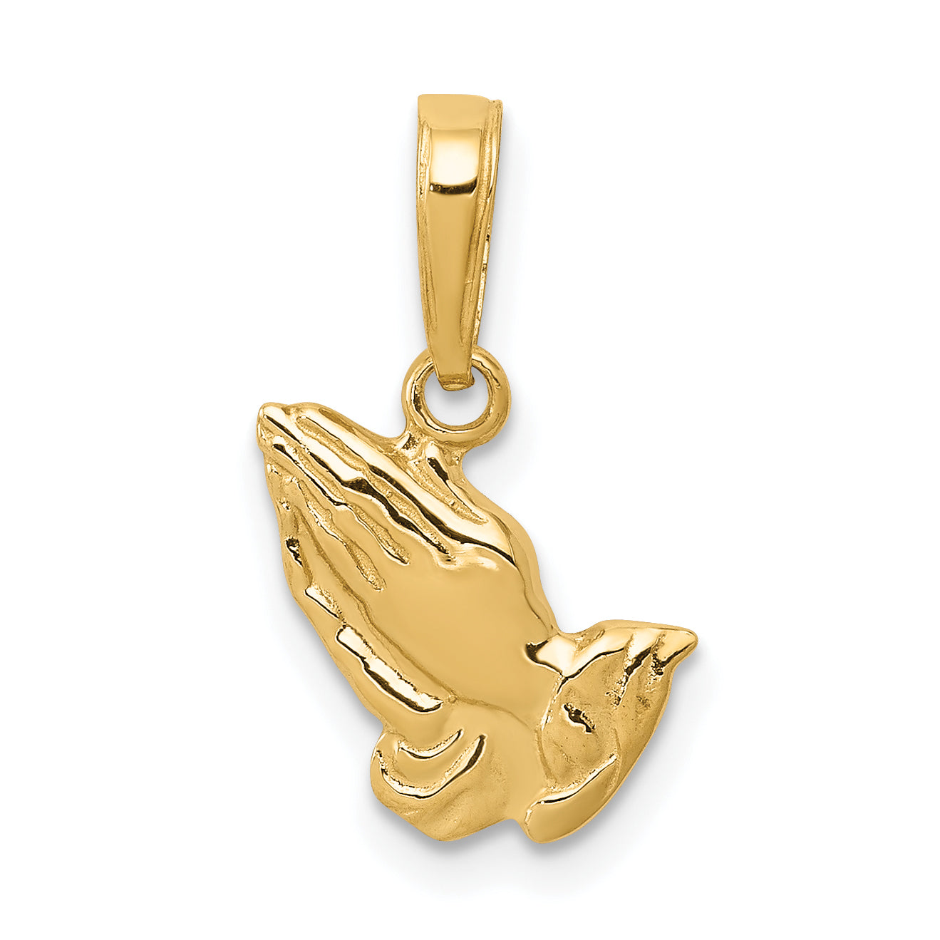 10K Yellow Gold 10K Praying Hands Pendant