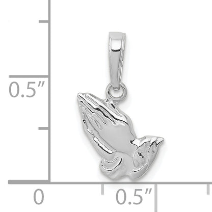 10K White Gold 10K Praying Hands Pendant