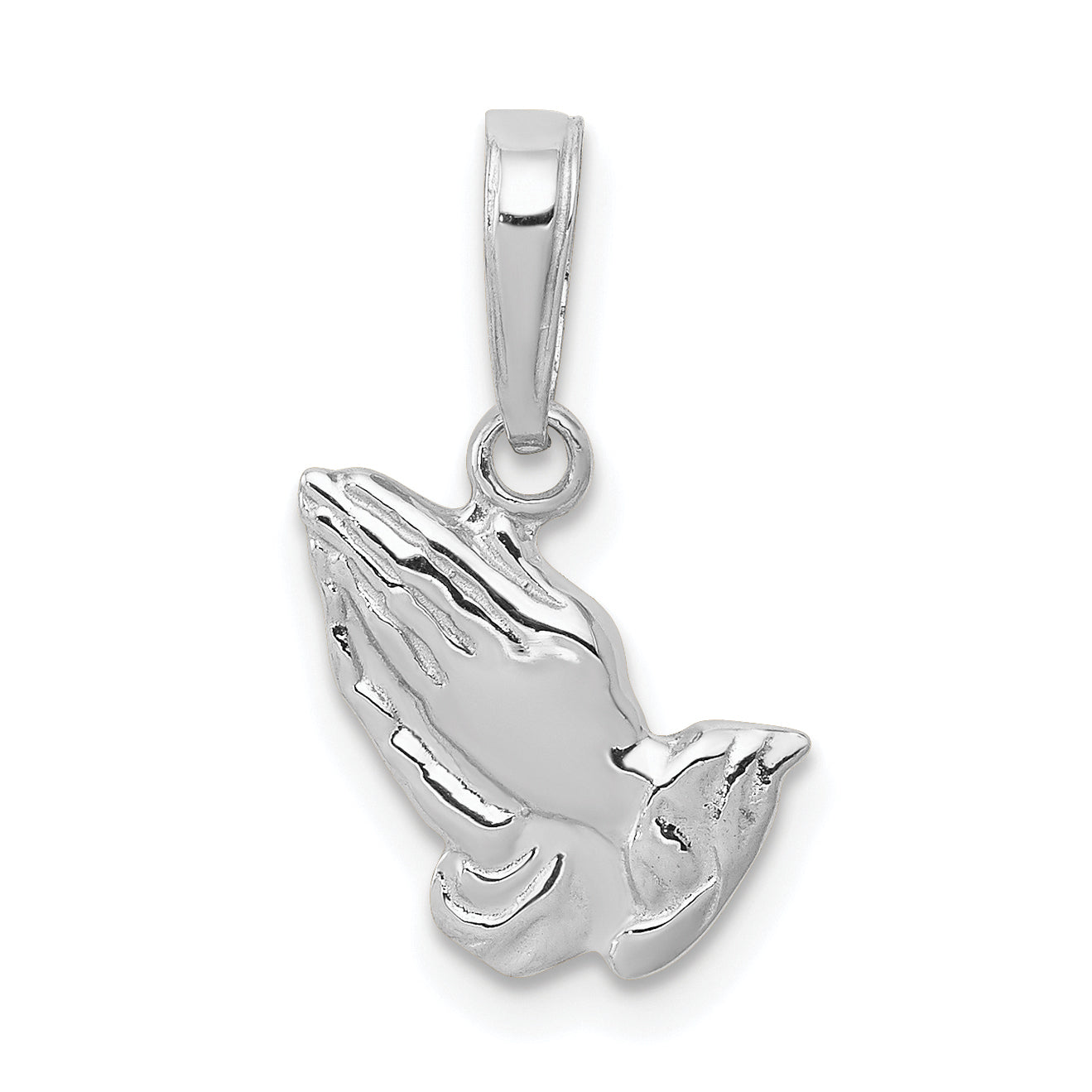 10K White Gold 10K Praying Hands Pendant