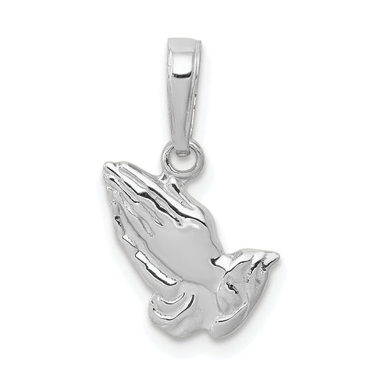 10K White Gold 10K Praying Hands Pendant