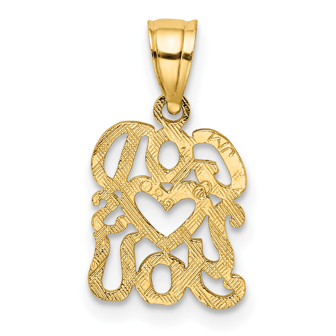 10K Yellow Gold 10K God Hearts You Charm