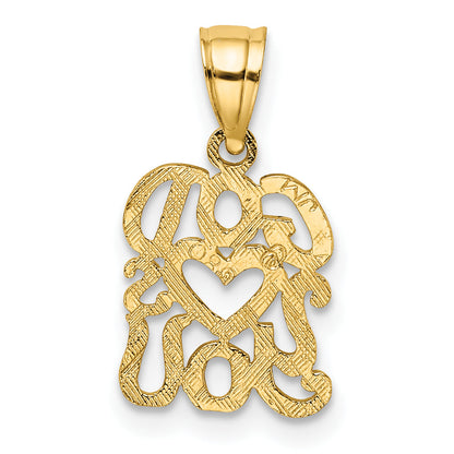 10K Yellow Gold 10K God Hearts You Charm