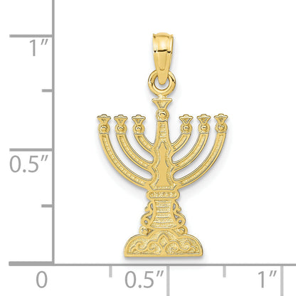 10K Yellow Gold 10K Menorah Pendant