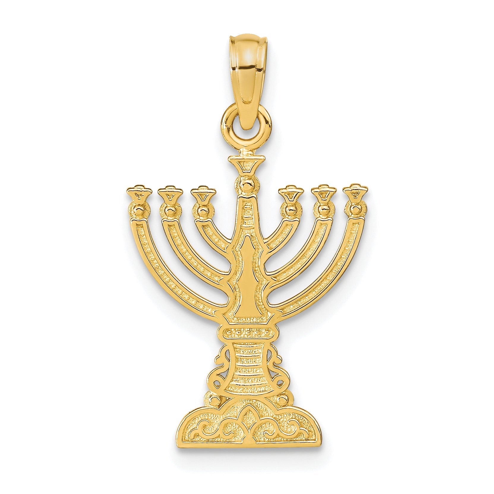 10K Yellow Gold 10K Menorah Pendant