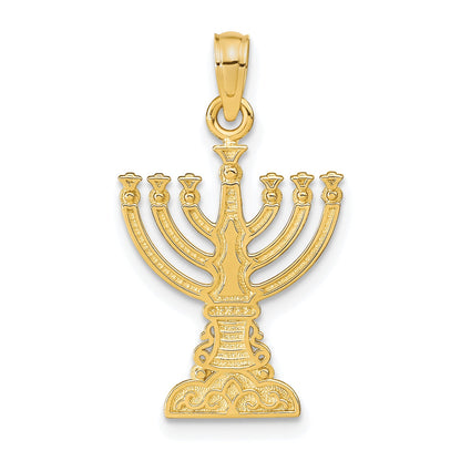 10K Yellow Gold 10K Menorah Pendant