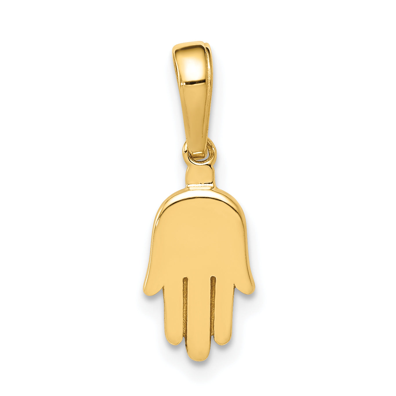 10K Yellow Gold 10K Small Solid Hamsa Pendant