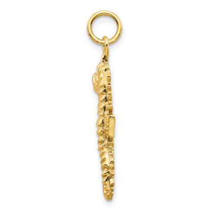 10k Yellow Gold Seahorse Pendant