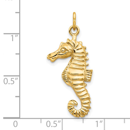10k Yellow Gold Seahorse Pendant