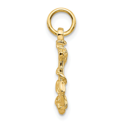 10k Yellow Gold Anchor Pendant