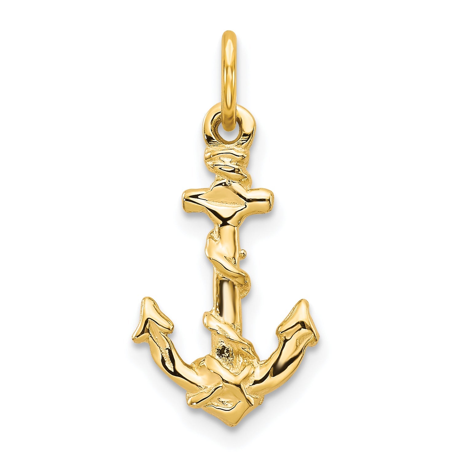10k Yellow Gold Anchor Pendant