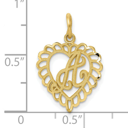 10K Yellow Gold 10Ky Initial A Charm