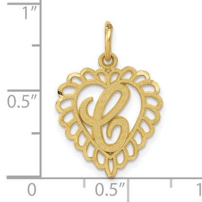 10K Yellow Gold 10Ky Initial C Charm
