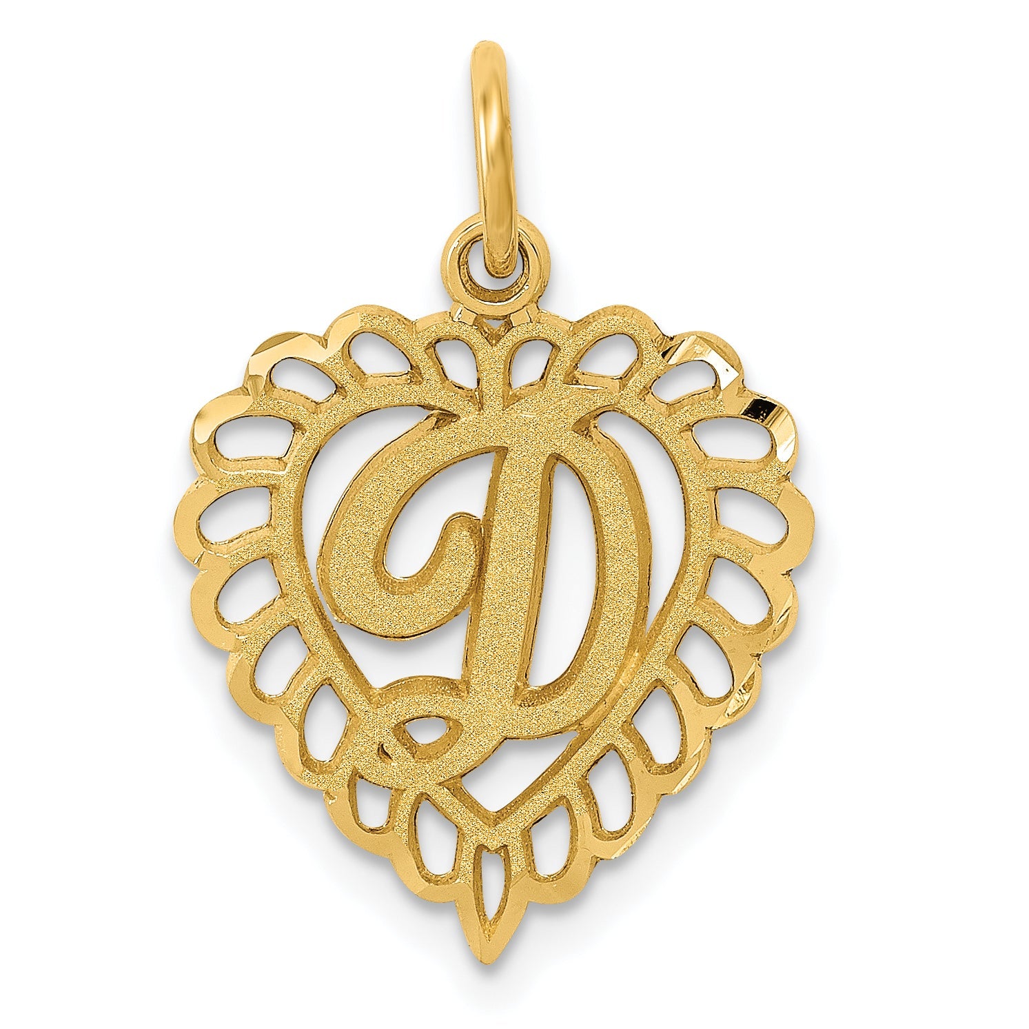 10K Yellow Gold 10Ky Initial D Charm