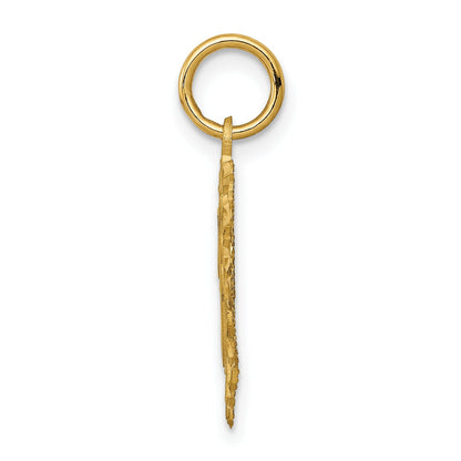 10K Yellow Gold Initial F Charm