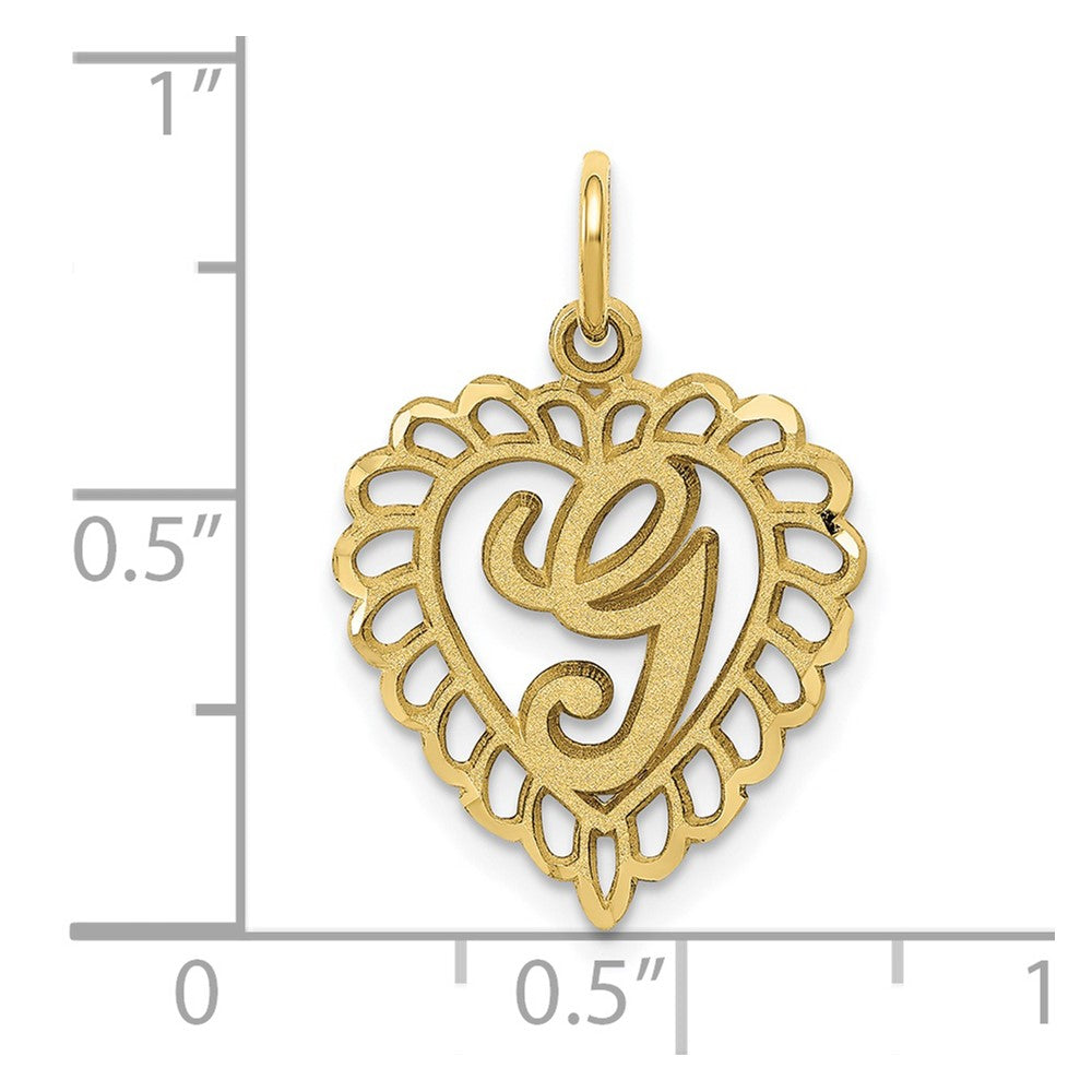10K Yellow Gold Initial G Charm
