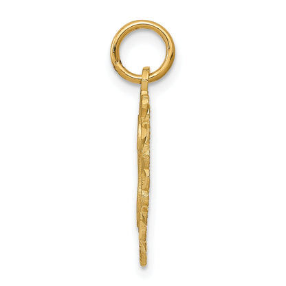 10K Yellow Gold Initial H Charm