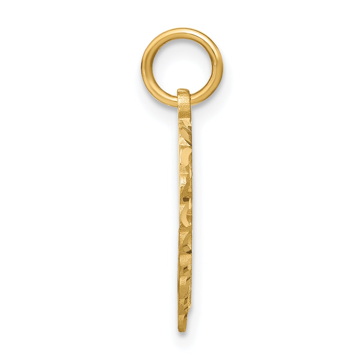 10K Yellow Gold Initial I Charm