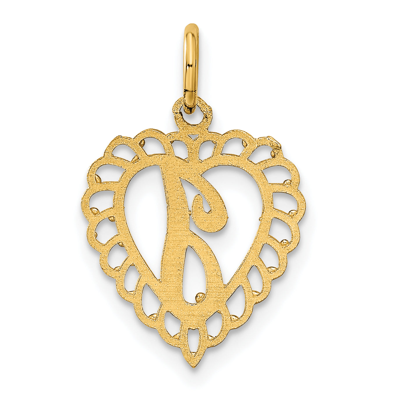 10K Yellow Gold Initial J Charm