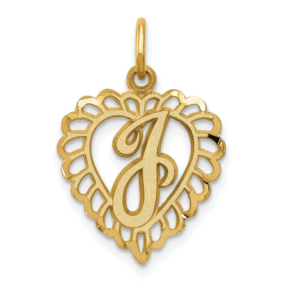 10K Yellow Gold Initial J Charm