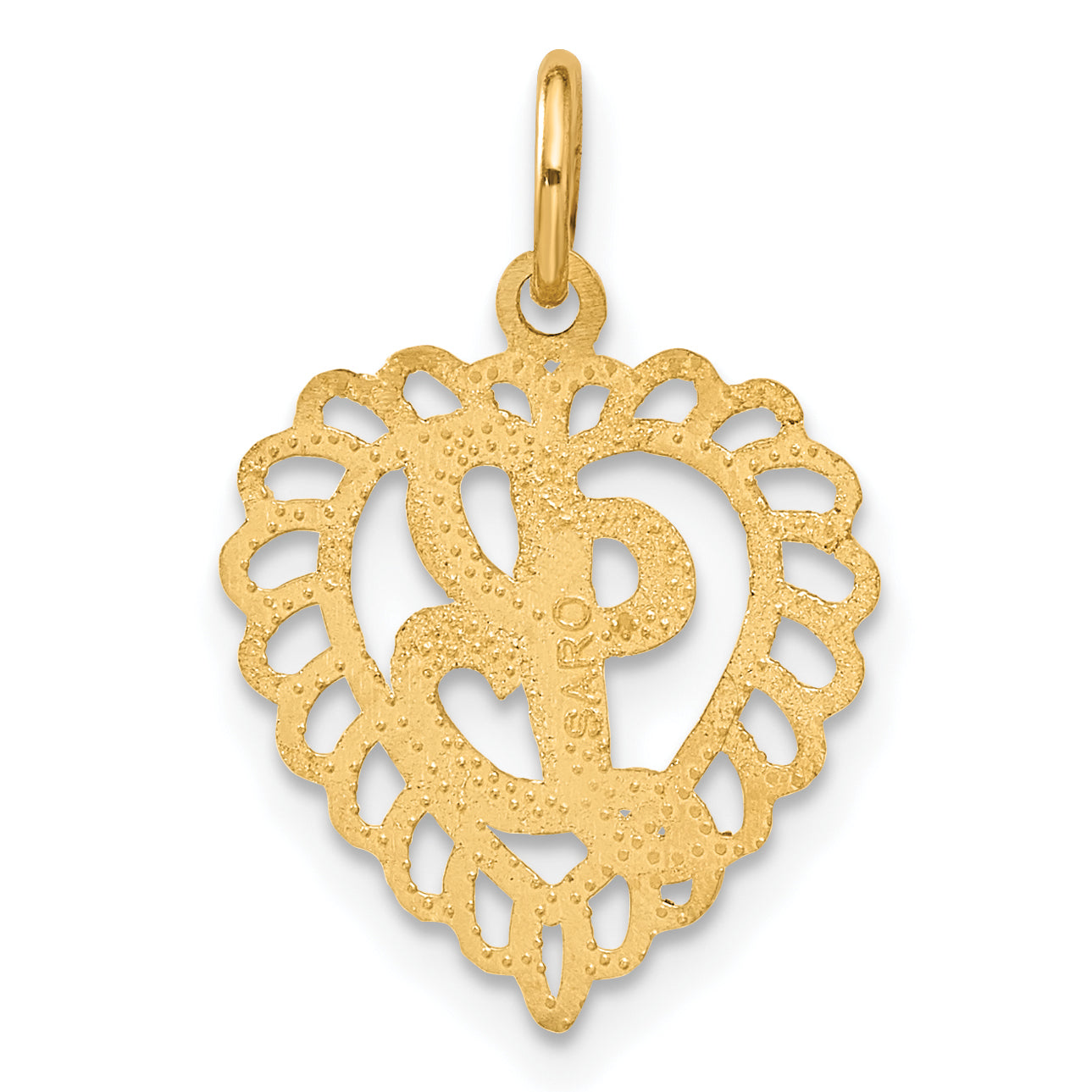 10K Yellow Gold Initial L Charm
