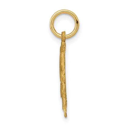 10K Yellow Gold Initial R Charm