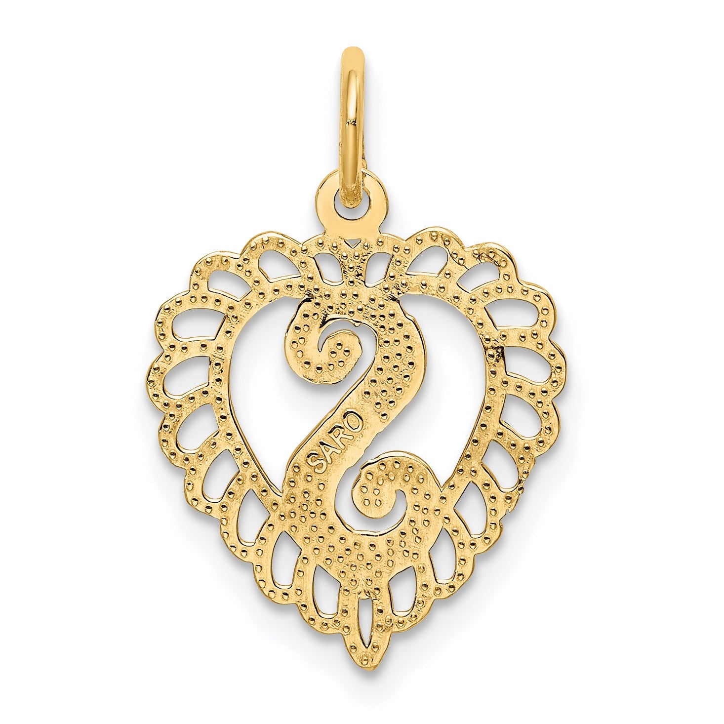 10K Yellow Gold Initial S Charm