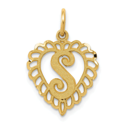 10K Yellow Gold Initial S Charm