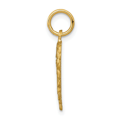 10K Yellow Gold Initial V Charm