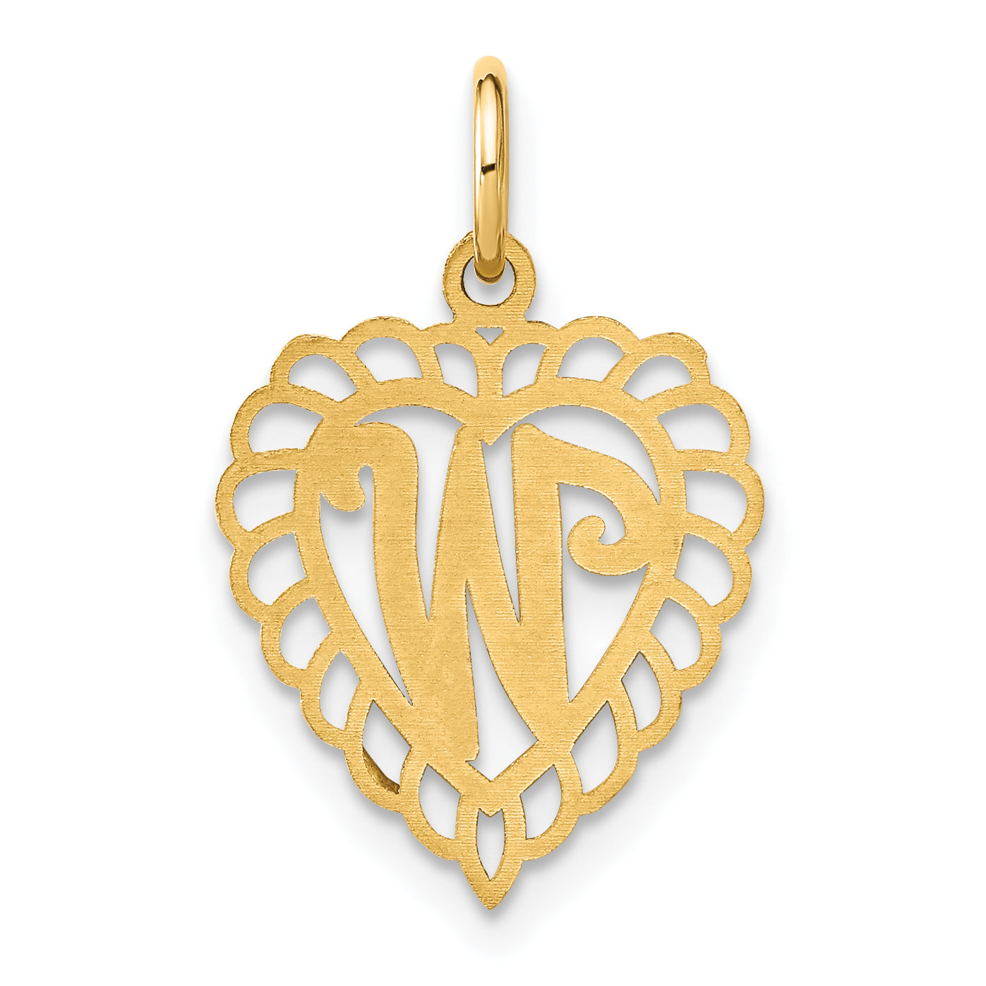 10K Yellow Gold Initial W Charm