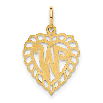 10K Yellow Gold Initial W Charm