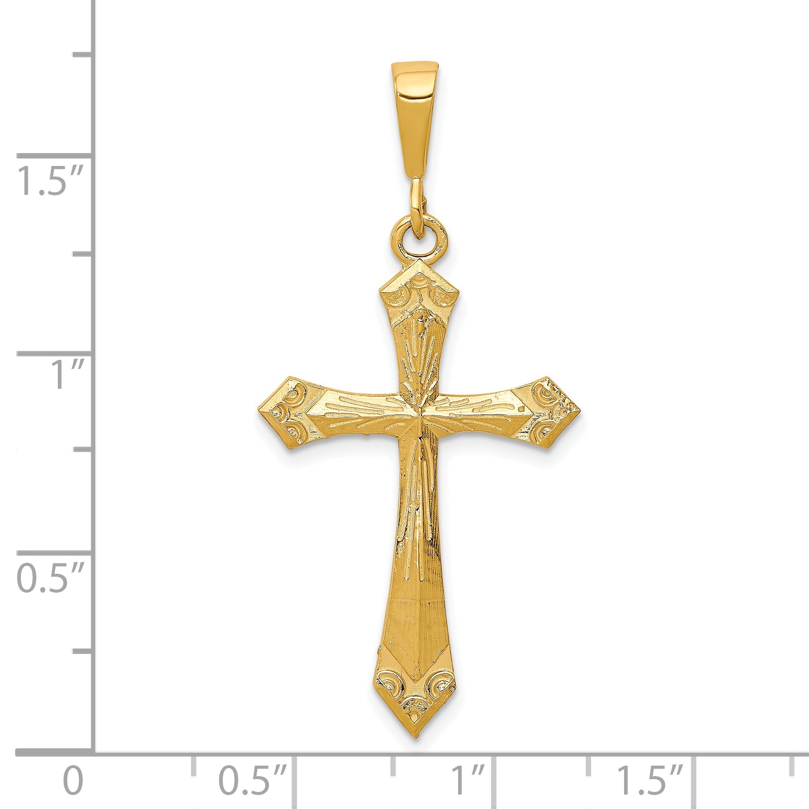 10k Yellow Gold Cross Charm