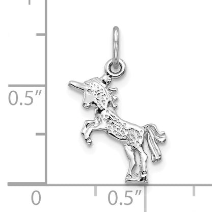10K White Gold Unicorn Charm