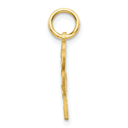 10k yellow gold four leaf clover pendant