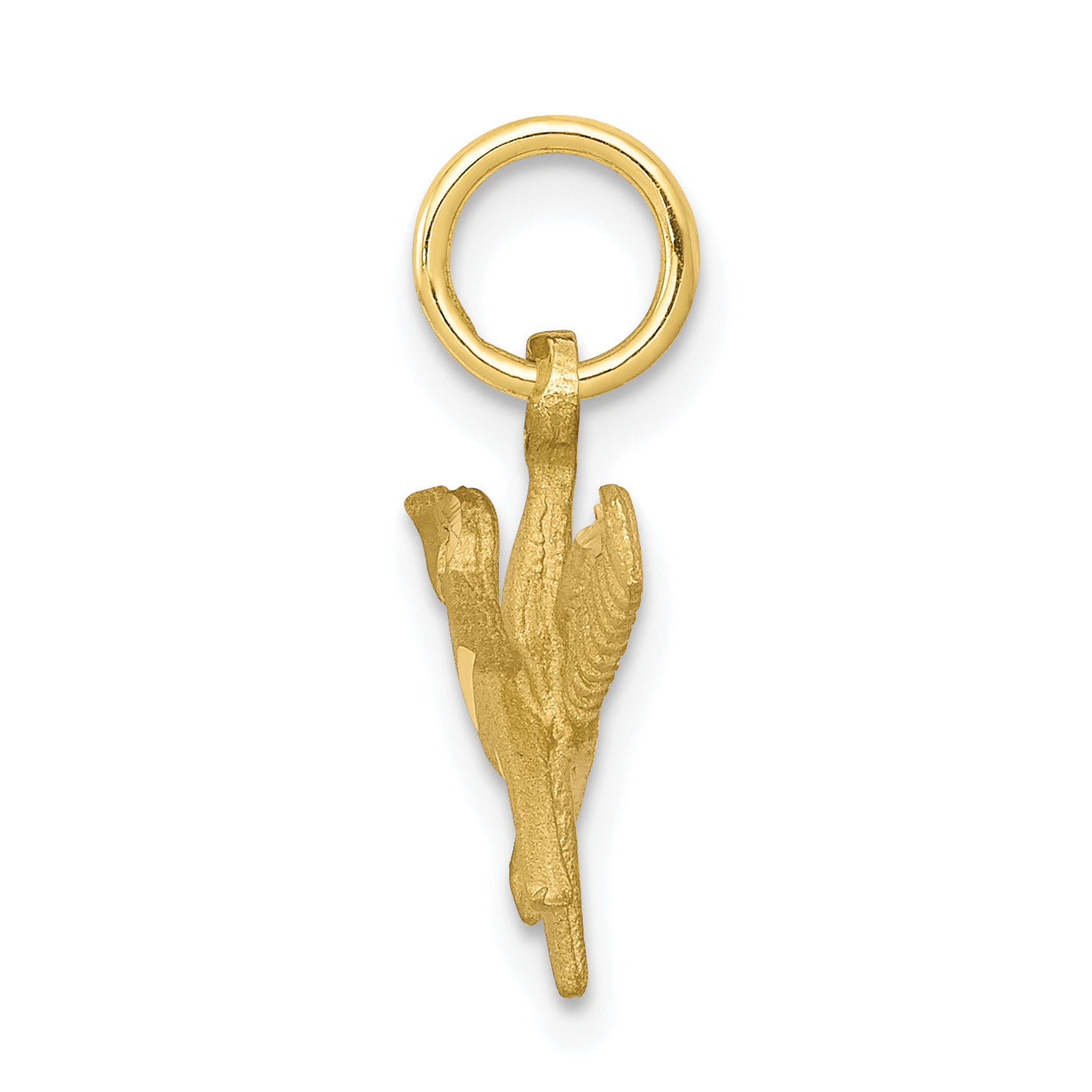 10k yellow gold comb and scissors charm