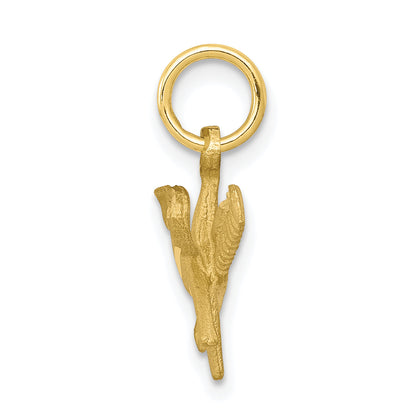 10k yellow gold comb and scissors charm