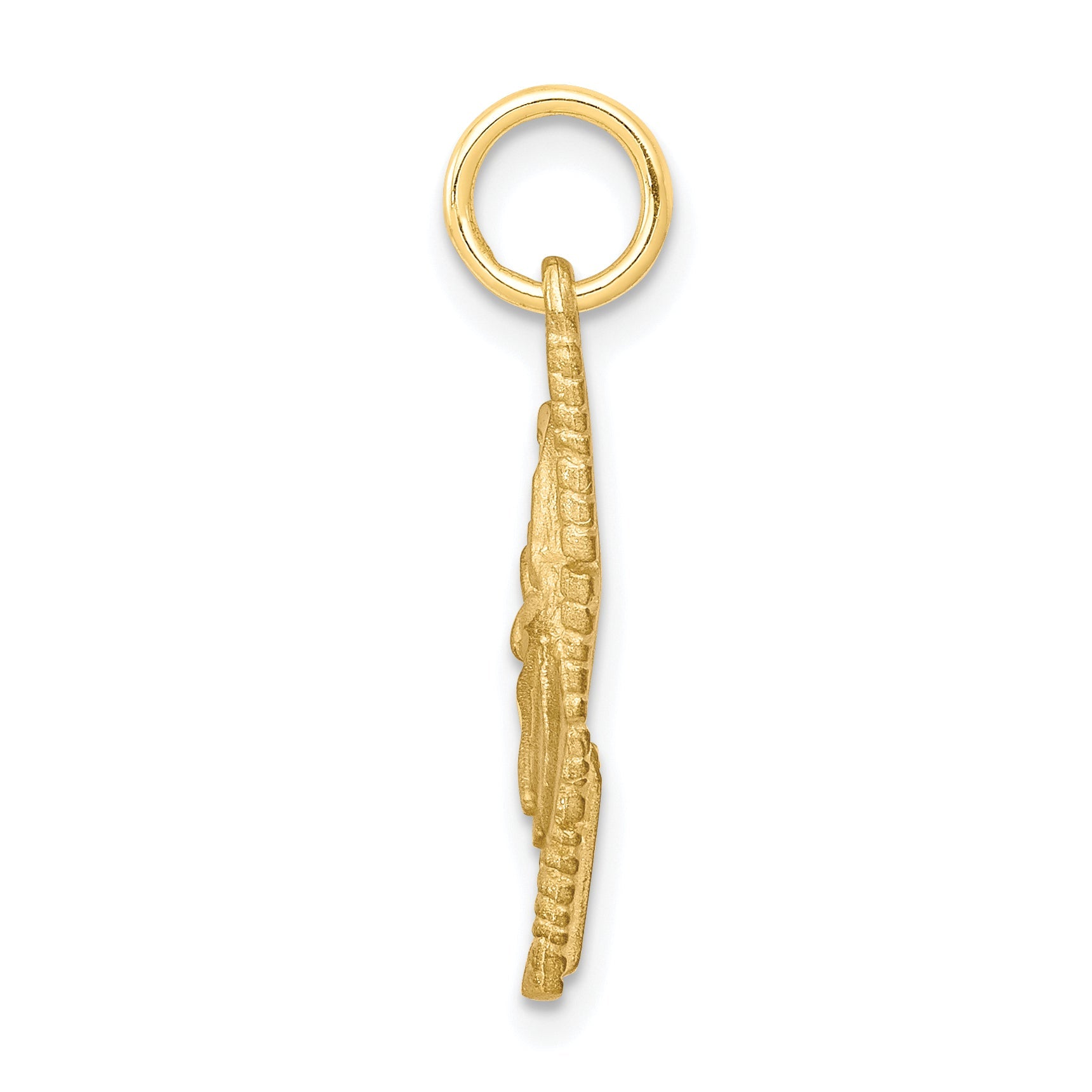 10K Yellow Gold Comb And Scissors Charm
