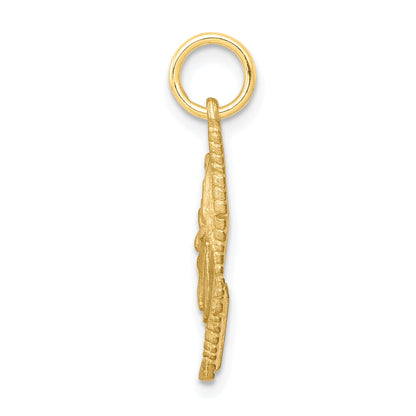 10K Yellow Gold Comb And Scissors Charm