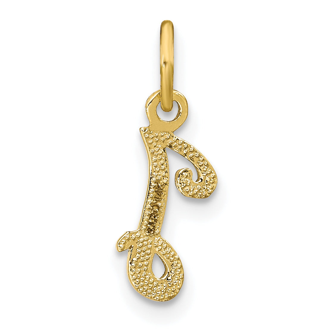 10K Yellow Gold Initial I Charm