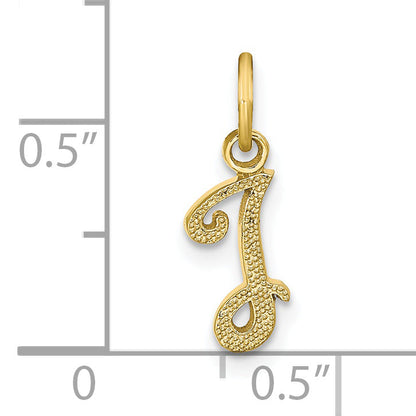 10K Yellow Gold Initial I Charm