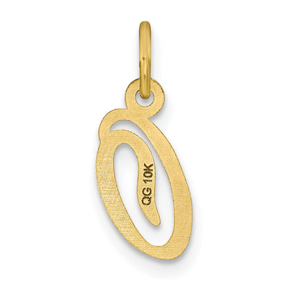 10K Yellow Gold Initial O Charm