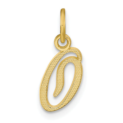 10K Yellow Gold Initial O Charm