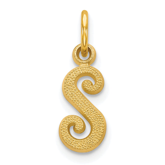 10K Yellow Gold Initial S Charm