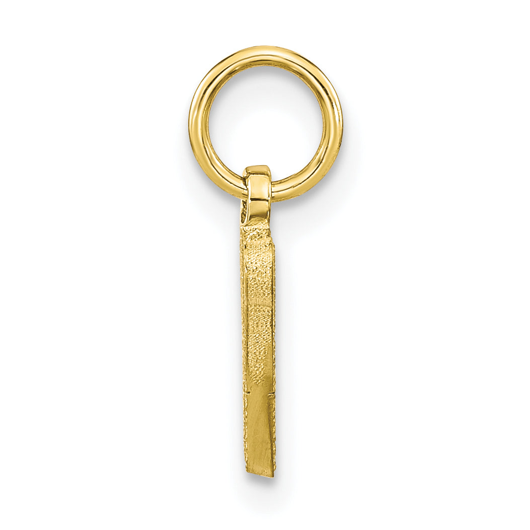 10K Yellow Gold Initial W Charm