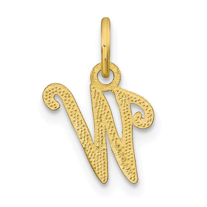 10K Yellow Gold Initial W Charm