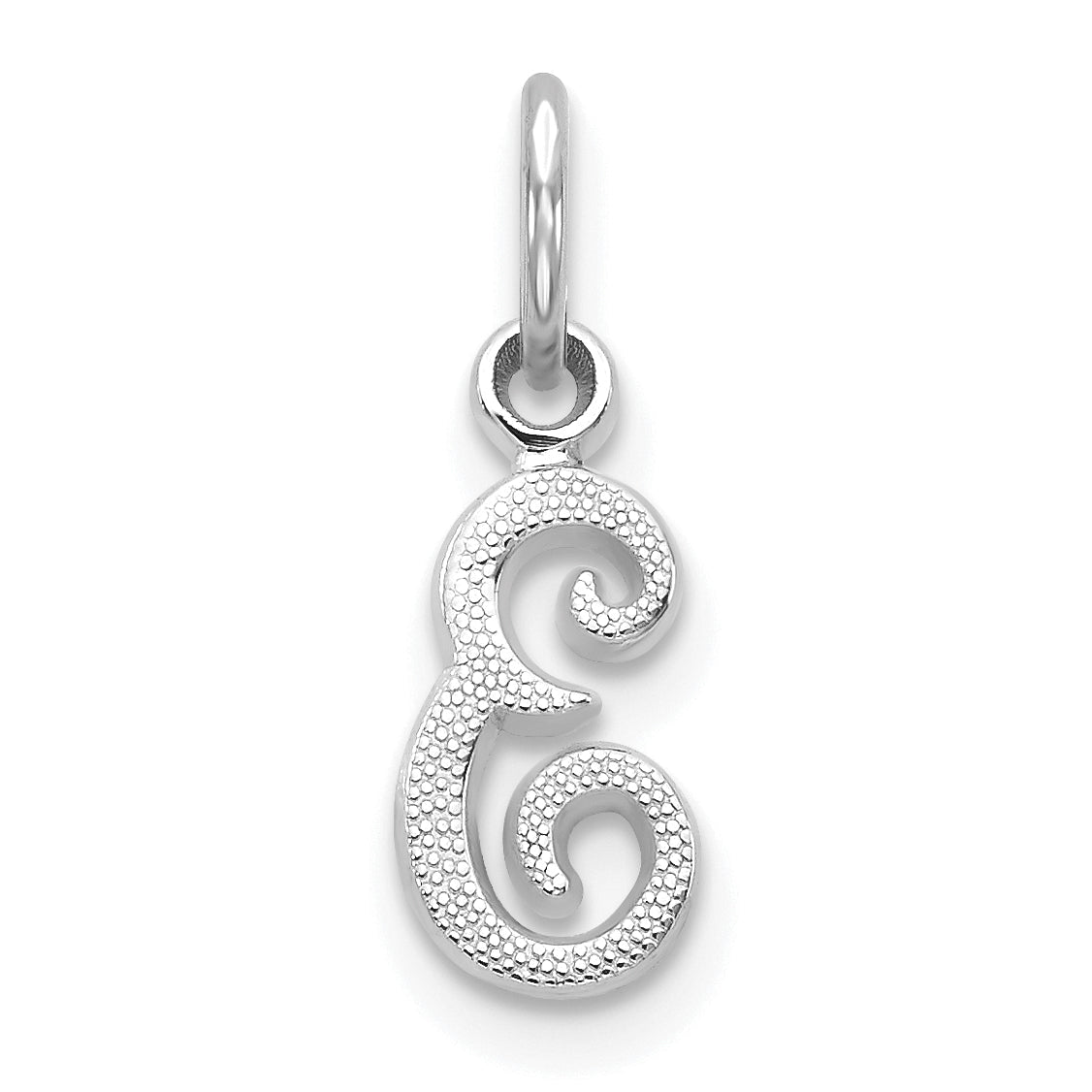 10K White Gold 10Kw Initial E Charm