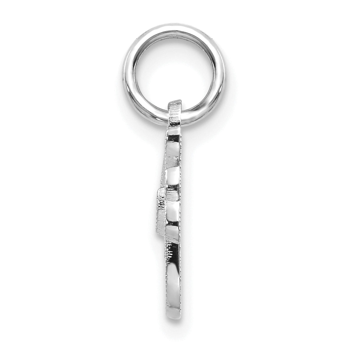 10K White Gold 10Kw Initial F Charm