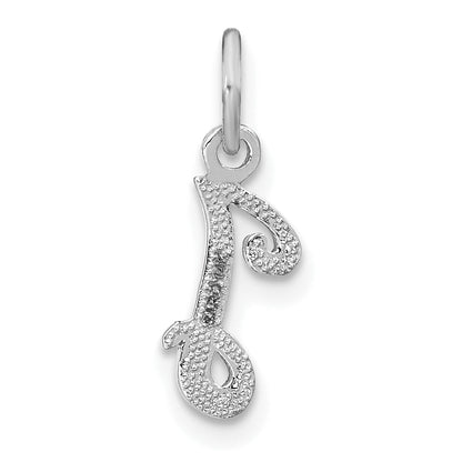 10K White Gold 10Kw Initial I Charm