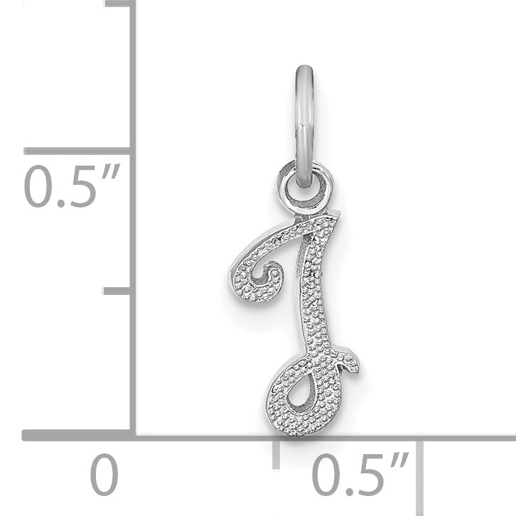 10K White Gold 10Kw Initial I Charm