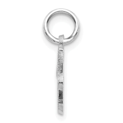 10K White Gold 10Kw Initial J Charm